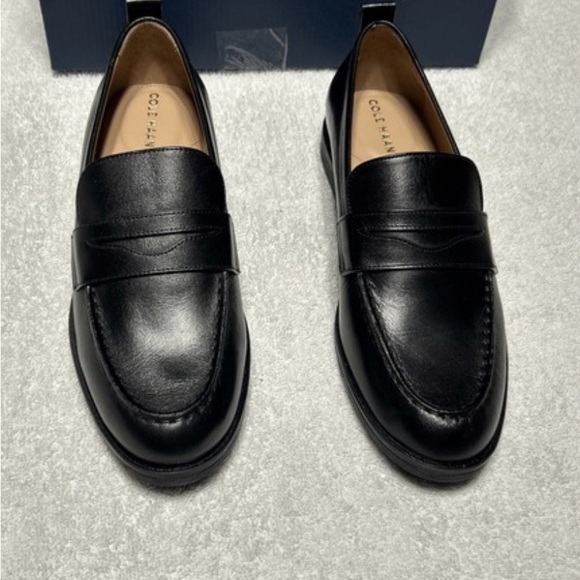 Cole Haan Stassi Penny Loafer Women's Size 8B Black Leather New In Box - Picture 2 of 11